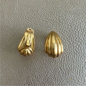 St. John Gold Clip-On Earrings